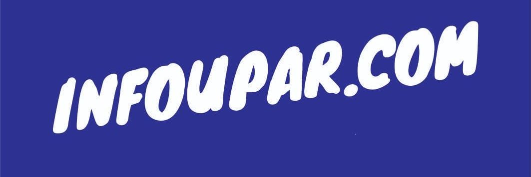 Logotipo de letras blancas sobre un fondo azul.